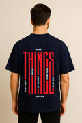 Things  Dropshoulder Tshirt Navy Blue