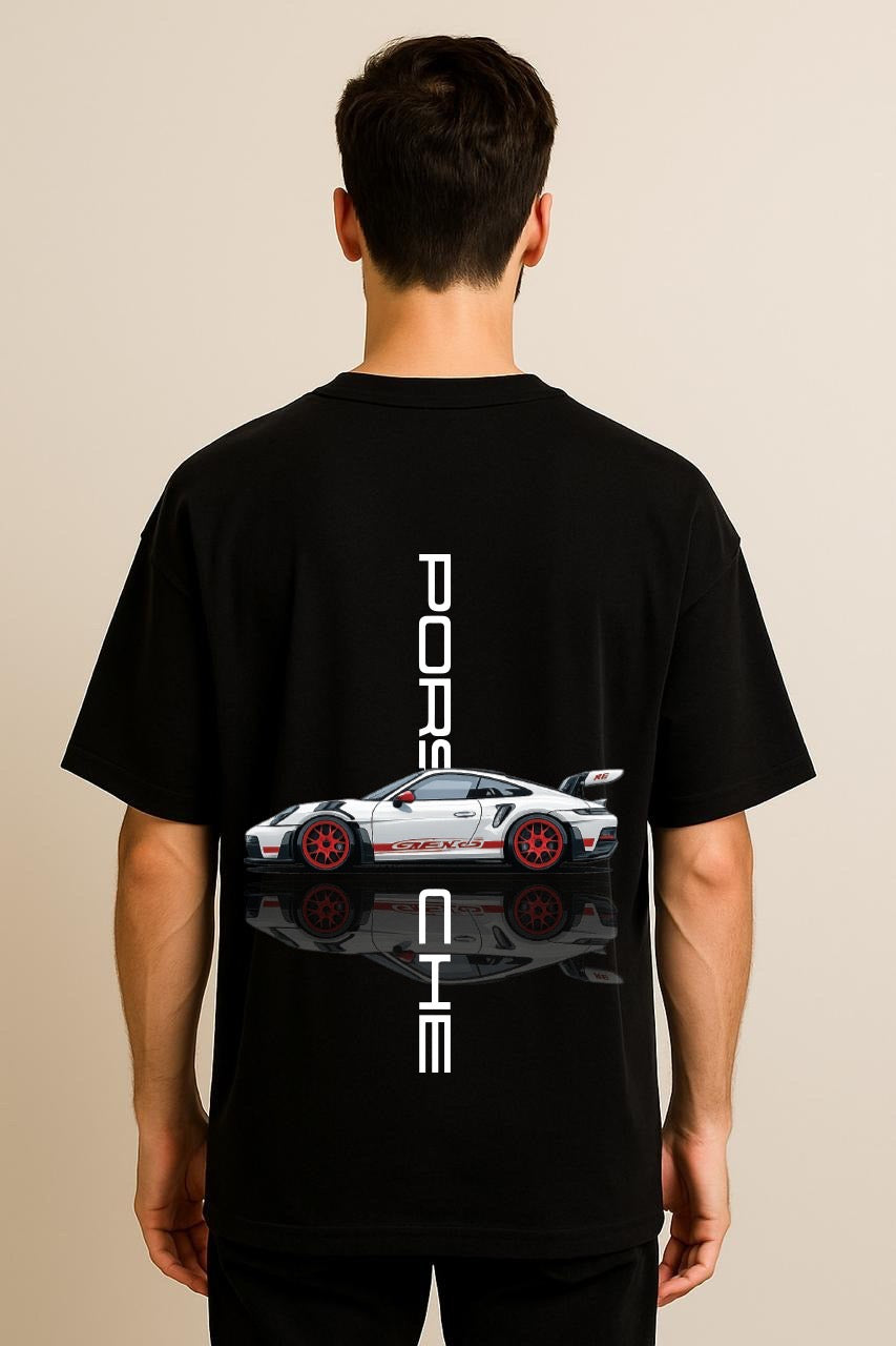 Porsche  Dropshoulder Tshirt Black