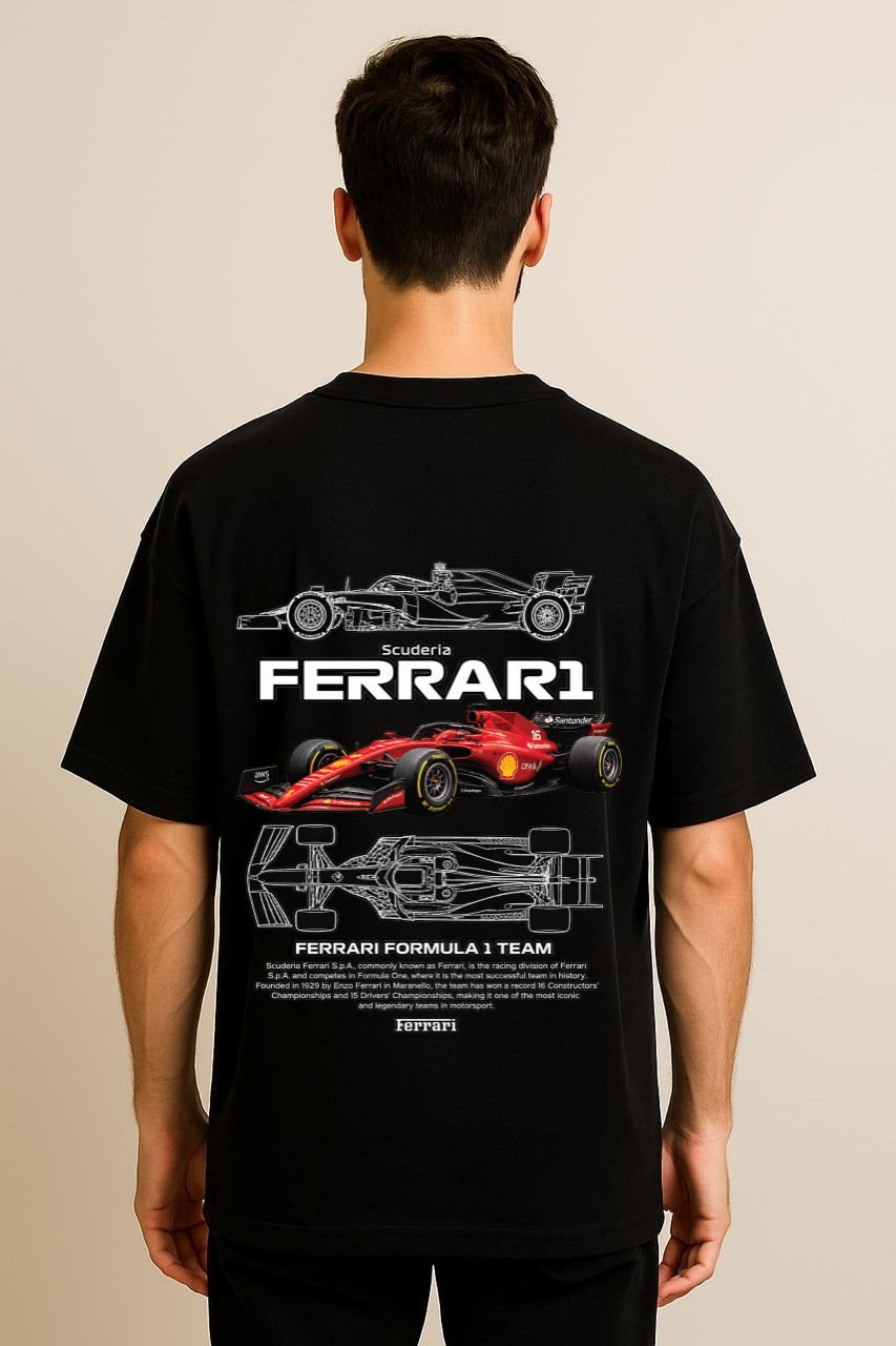 Ferrari DropShoulder Black