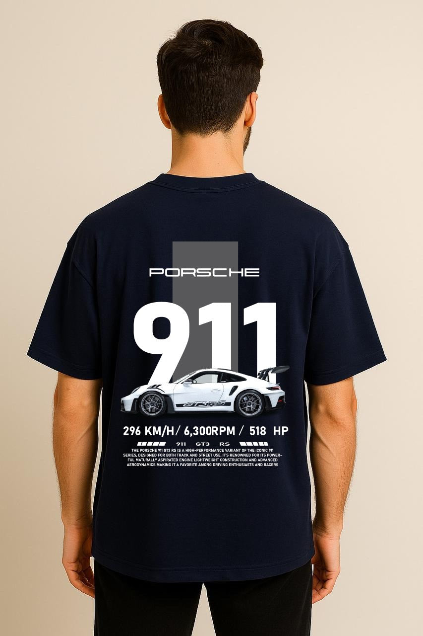 Porsche 911  DropShoulder Navy Blue
