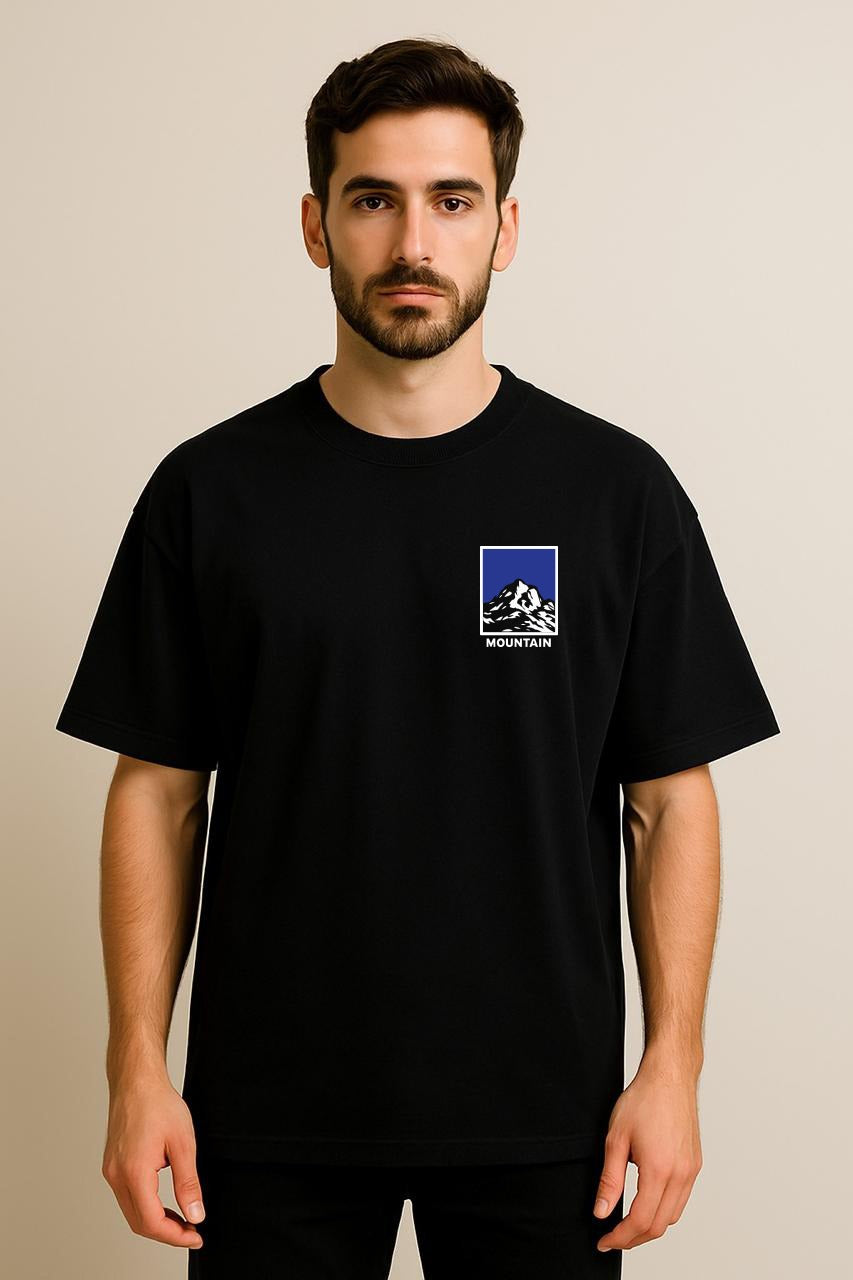Exploring Mountain  DropShoulder Black