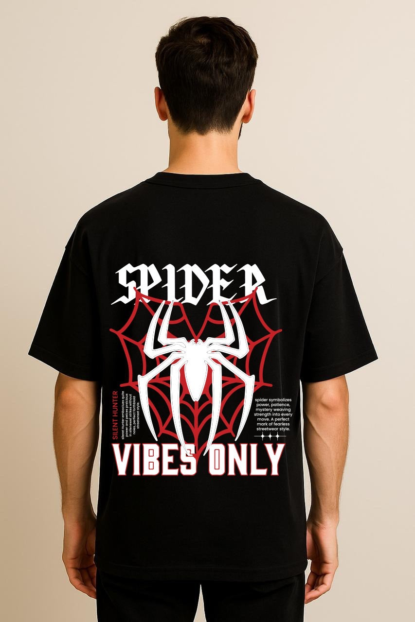 Spider Vibes Only DropShoulder Black