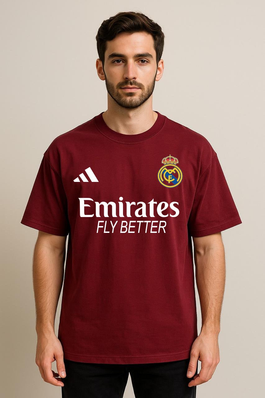 Emirates Fly Better  DropShoulder Mehroon