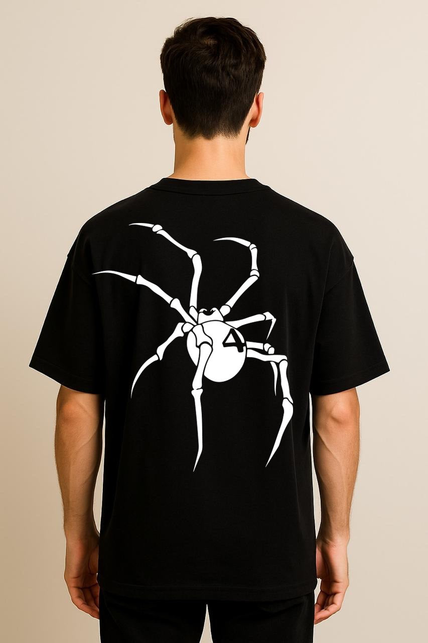 Spider Dropshoulder Tshirt Black
