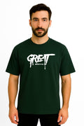 Great  Dropshoulder Tshirt Bottle Green