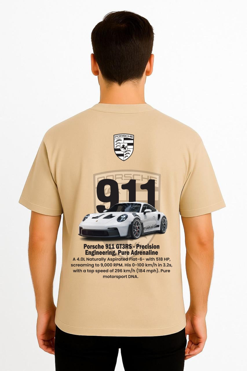 Porsche 911 GT3RS Dropshoulder Tshirt Beige