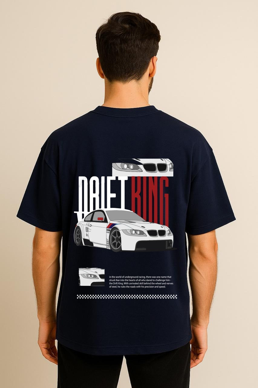 DtiftKing DropShoulddr Tshirt Navy blue