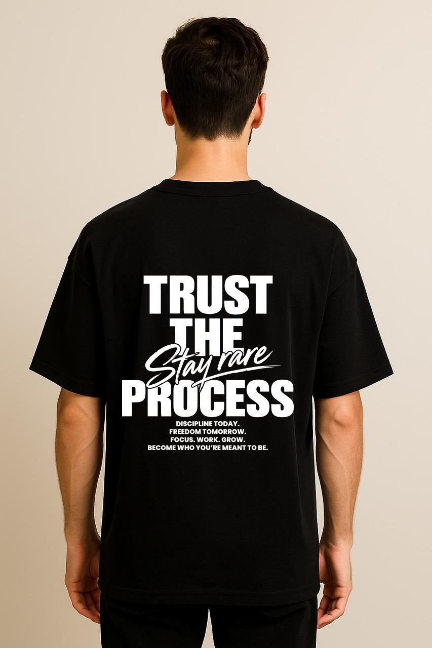 Trust The Process DropShoulder Black