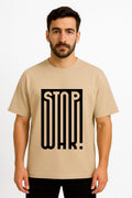 Stop War Dropshoulder Tshirt Beige