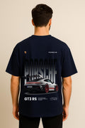Porsche GT3RS  Dropshoulder Tshirt Navy Blue