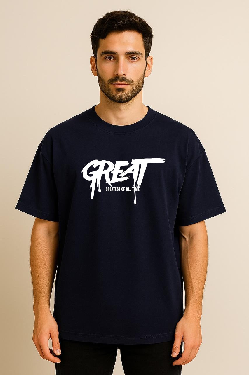 Great  Dropshoulder Tshirt Navy Blue
