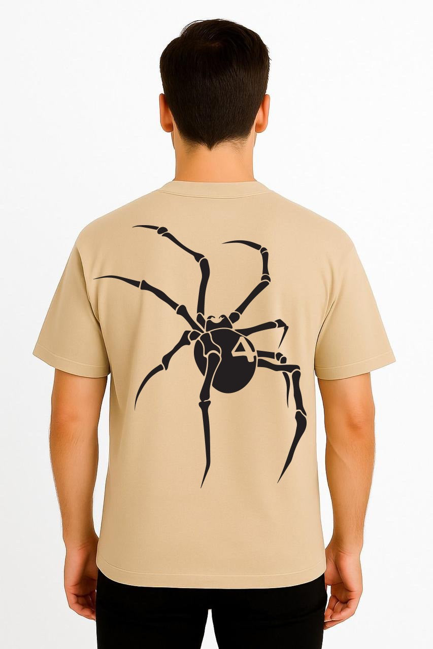 Spider Dropshoulder Tshirt Beige