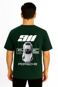 Porsche 911  Dropshoulder Tshirt Bottle Green