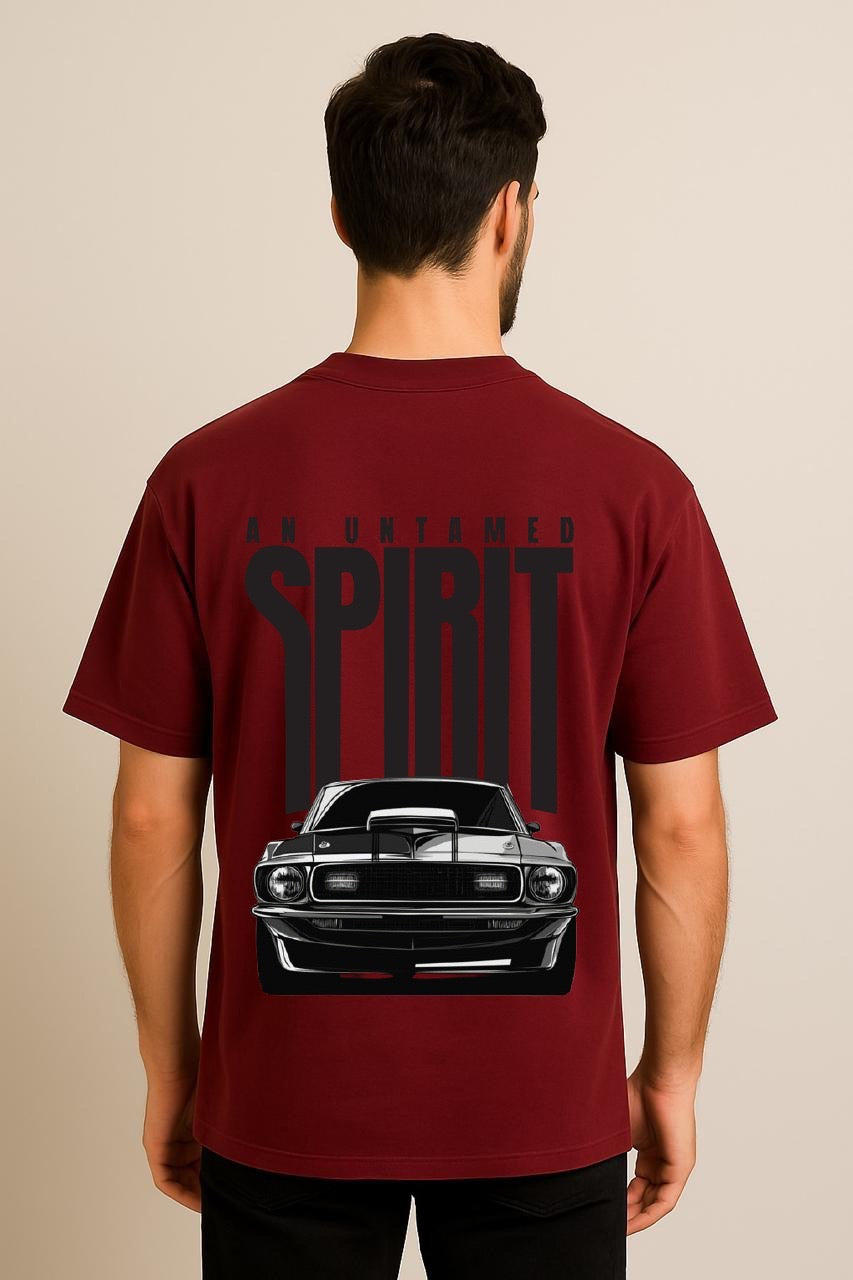 Spirit Dropshoulder Tshirt Mehroon