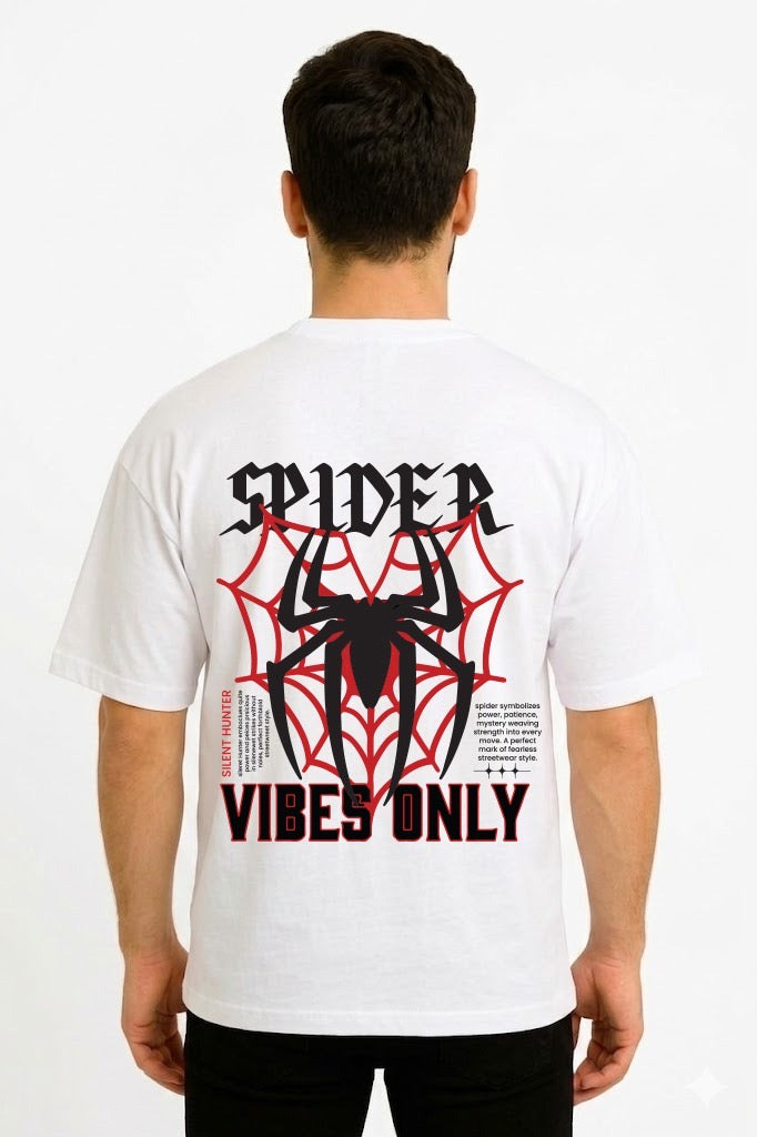 Spider Vibes Only  DropShoulder White