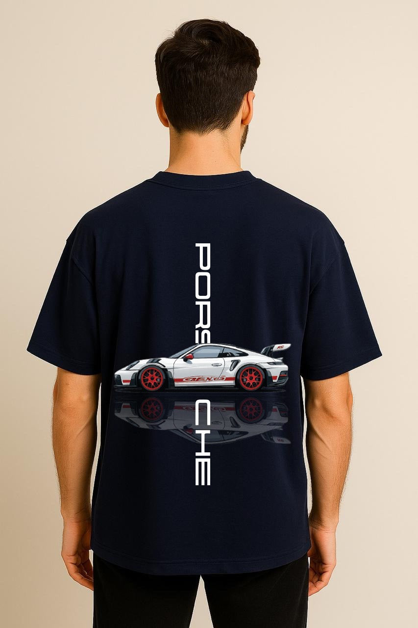 Porsche  Dropshoulder Tshirt Navy Blue