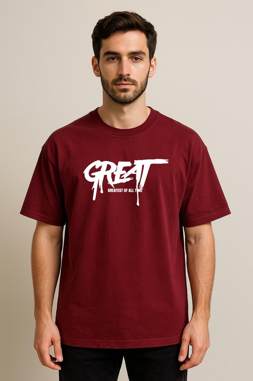 Great  Dropshoulder Tshirt Mehroon