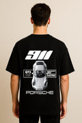 Porsche 911  Dropshoulder Tshirt Black