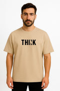 Think Dropshoulder Tshirt Beige