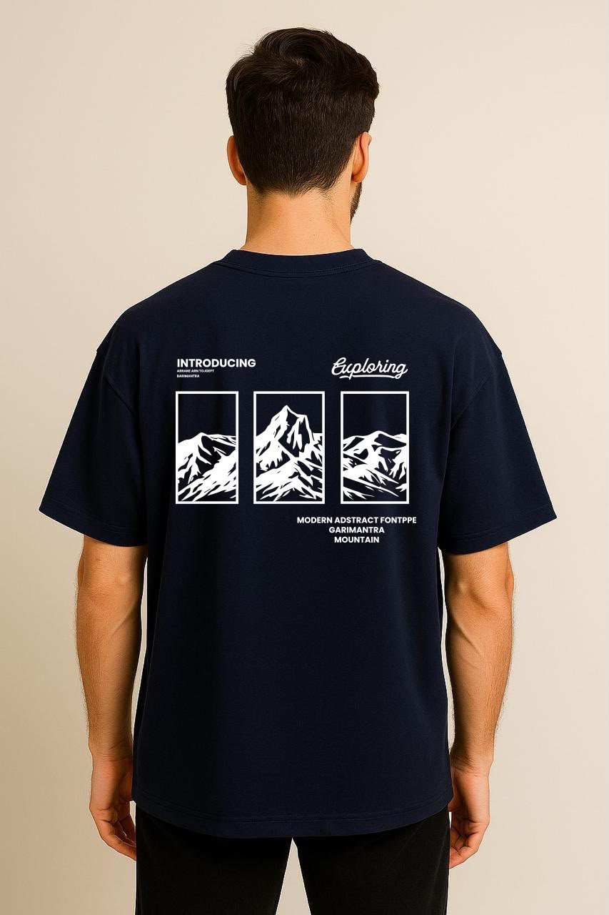Exploring Mountain DropShoulder Navy Blue