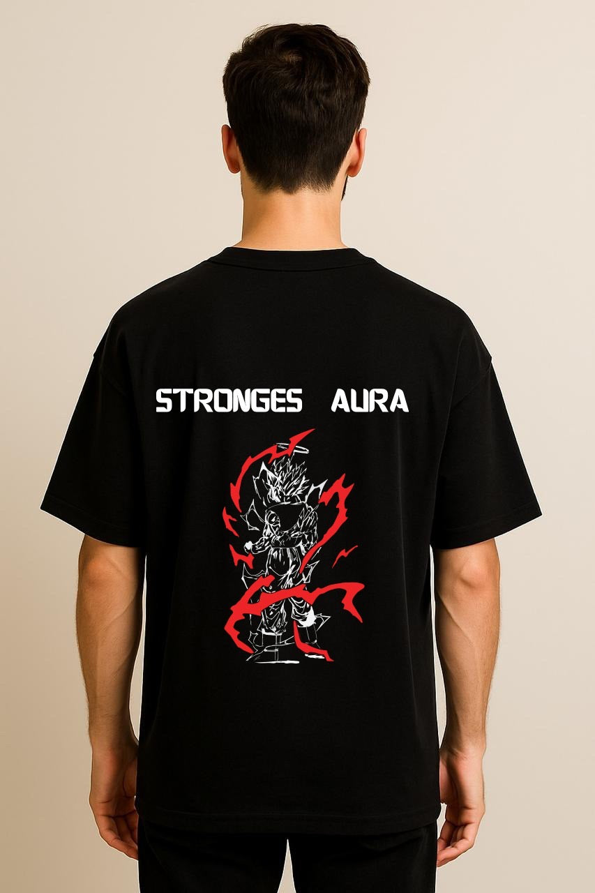 Strongest Aura DropShoulder Black