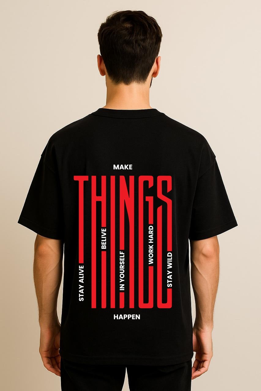 Things  Dropshoulder Tshirt Black