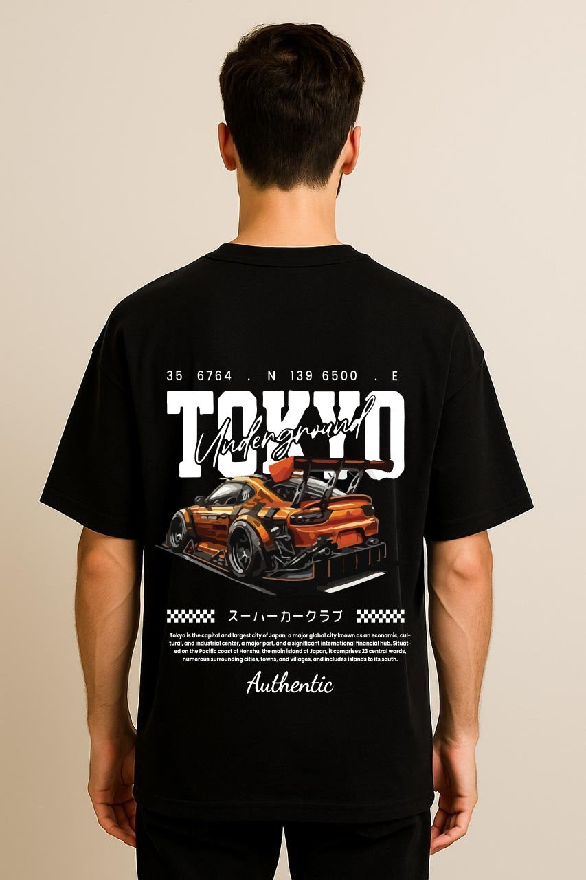 Tokyo  Dropshoulder Tshirt Black