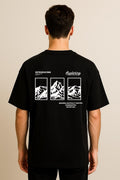Exploring Mountain  DropShoulder Black