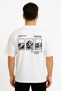 Exploring Mountain  DropShoulder White