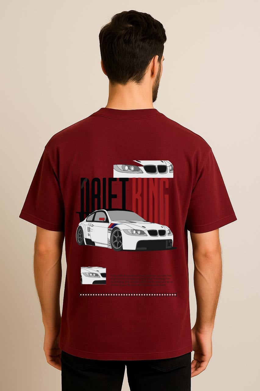 Drift King Dropshoulder Tshirt Mehroon