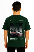 Porsche GT3RS  Dropshoulder Tshirt Bottle Green