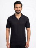 Black Knitted Polo
