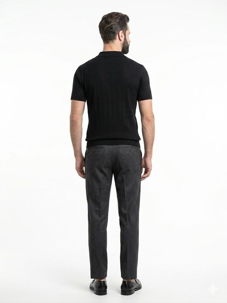 Black  DropNeedle polo