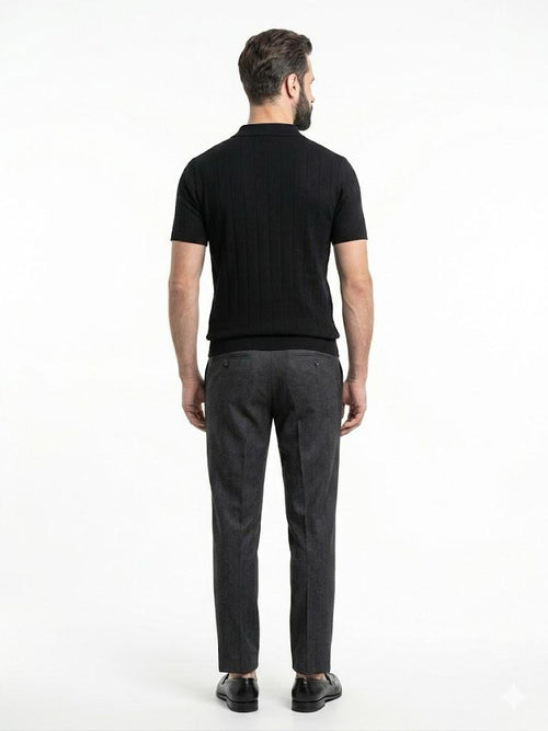Black  DropNeedle polo