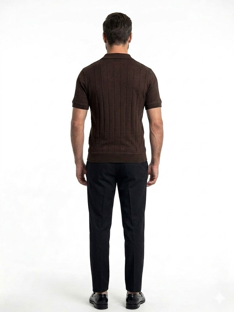 Brown DropNeedle polo