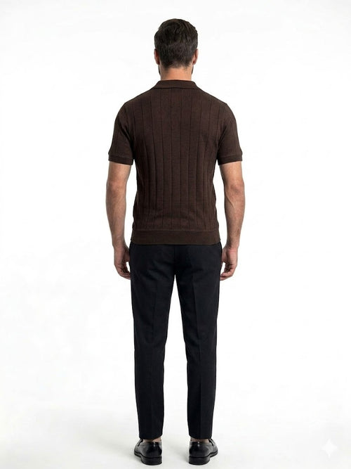 Brown DropNeedle polo